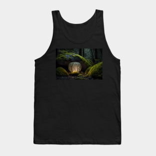 Exotic soft glow lamp in thick green forest Tank Top